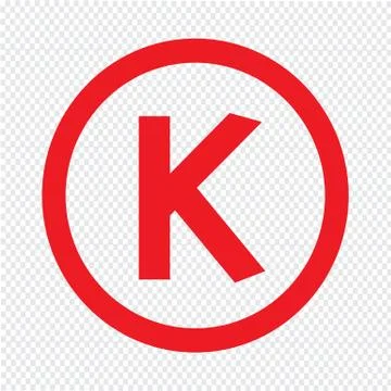 Basic font letter K icon Illustration design Ilustración de archivo