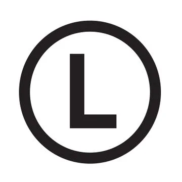 Basic font letter L icon Illustration design Stock Illustration