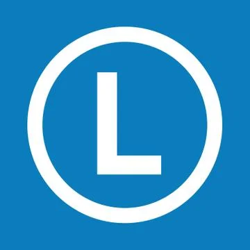 Basic font letter L icon Illustration design Stock Illustration
