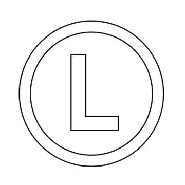 Basic font letter L icon Illustration design Ilustración de archivo