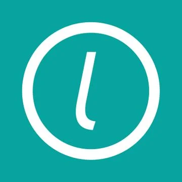 Basic font letter l icon Illustration design Stock Illustration