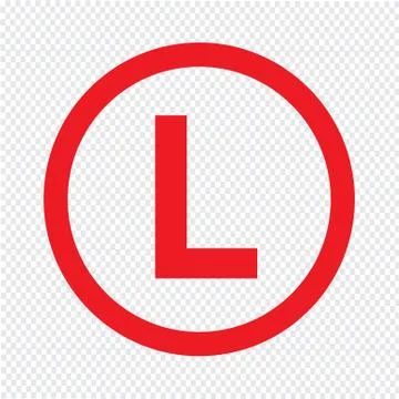 Basic font letter L icon Illustration design Ilustración de archivo