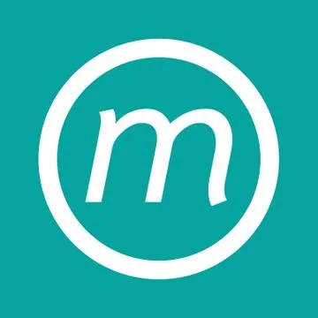 Basic font letter m icon Illustration design Stock Illustration