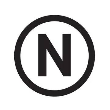 Basic font letter N icon Illustration design Ilustración de archivo