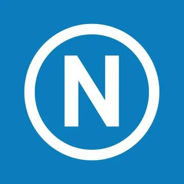 Basic font letter N icon Illustration design Stock Illustration