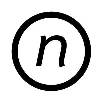 Basic font letter n icon Illustration design Ilustración de archivo