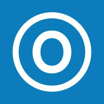 Basic font letter O icon Illustration design Stock Illustration