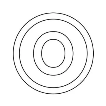 Basic font letter O icon Illustration design Stock Illustration