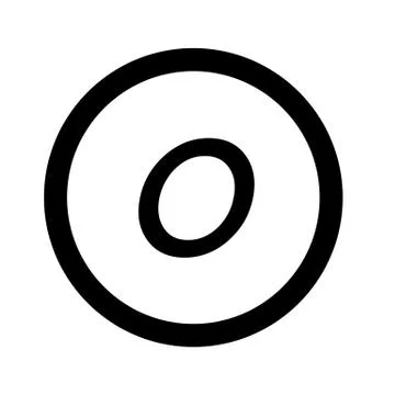 Basic font letter o icon Illustration design Ilustración de archivo