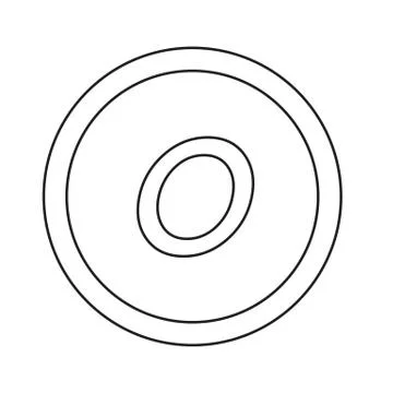 Basic font letter o icon Illustration design Ilustración de archivo