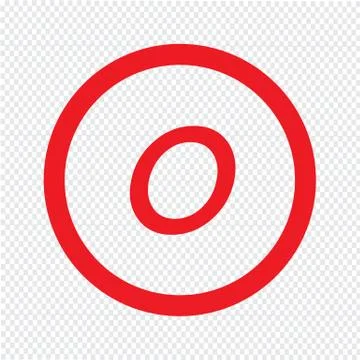 Basic font letter o icon Illustration design Ilustración de archivo
