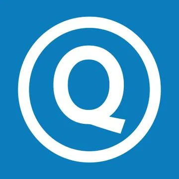 Basic font letter Q icon Illustration design Stock Illustration
