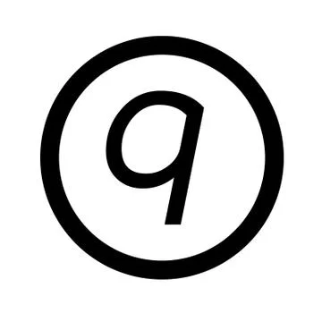 Basic font letter q icon Illustration design Ilustración de archivo
