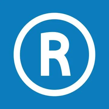 Basic font letter R icon Illustration design Ilustración de archivo