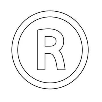 Basic font letter R icon Illustration design Stock Illustration
