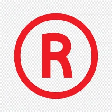 Basic font letter R icon Illustration design Ilustración de archivo