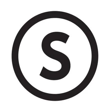 Basic font letter S icon Illustration design Ilustración de archivo