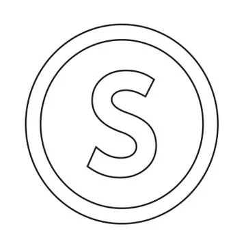 Basic font letter S icon Illustration design Stock Illustration