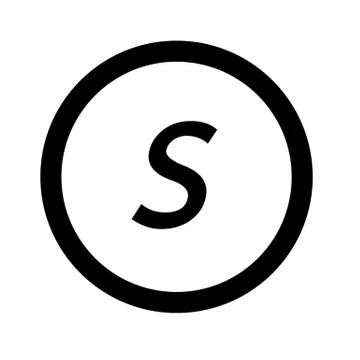 Basic font letter s icon Illustration design Ilustración de archivo