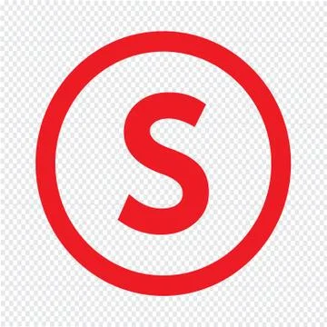 Basic font letter S icon Illustration design Ilustración de archivo