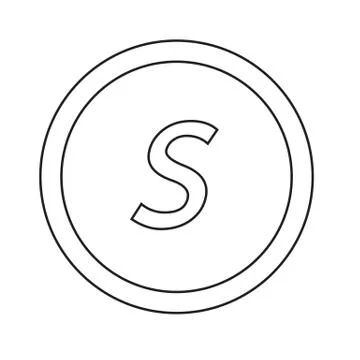 Basic font letter s icon Illustration design Ilustración de archivo