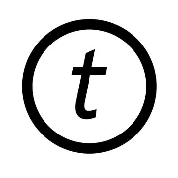 Basic font letter t icon Illustration design Stock Illustration