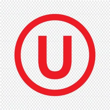 Basic font letter U icon Illustration design Ilustración de archivo