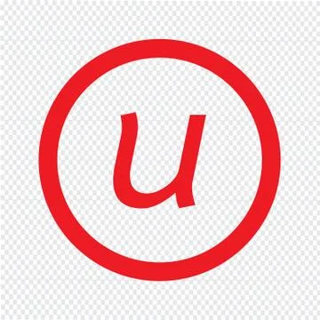 Basic font letter u icon Illustration design Stock Illustration