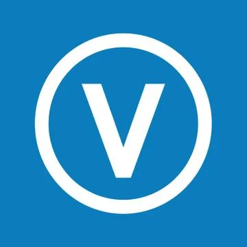 Basic font letter V icon Illustration design Ilustración de archivo