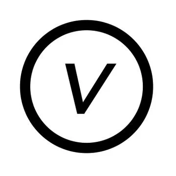 Basic font letter v icon Illustration design Stock Illustration