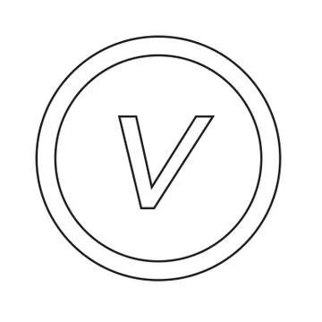 Basic font letter v icon Illustration design Ilustración de archivo