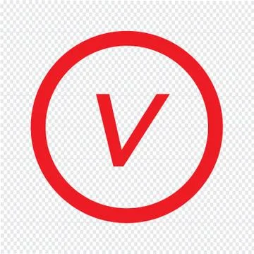 Basic font letter v icon Illustration design Ilustración de archivo