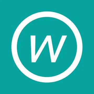 Basic font letter w icon Illustration design Ilustración de archivo