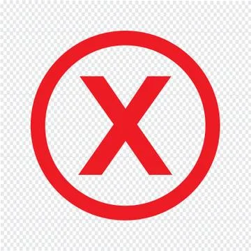 Basic font letter X icon Illustration design Ilustración de archivo
