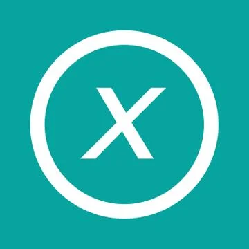 Basic font letter x icon Illustration design Stock Illustration