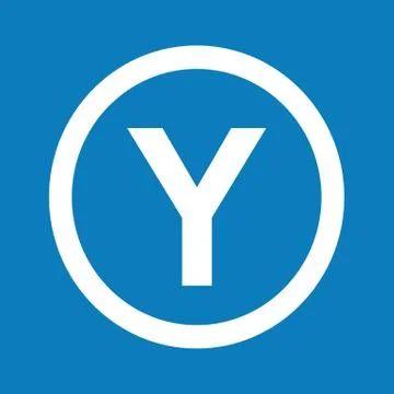 Basic font letter Y icon Illustration design Stock Illustration