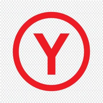 Basic font letter Y icon Illustration design Ilustración de archivo