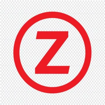 Basic font letter Z icon Illustration design Stock Illustration