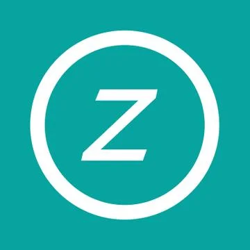 Basic font letter z icon Illustration design Ilustración de archivo