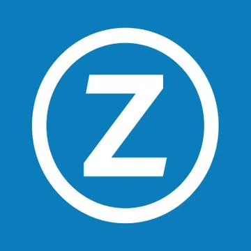 Basic font letter Z icon Illustration design Stock Illustration