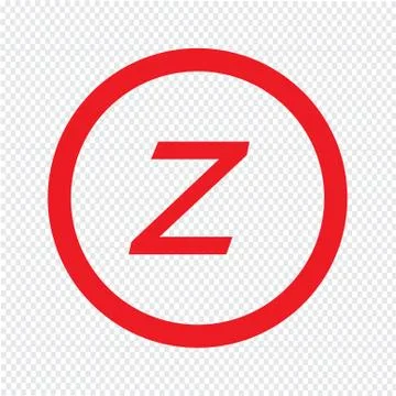 Basic font letter z icon Illustration design Ilustración de archivo