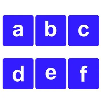 Basic Font for Letters Ilustración de archivo