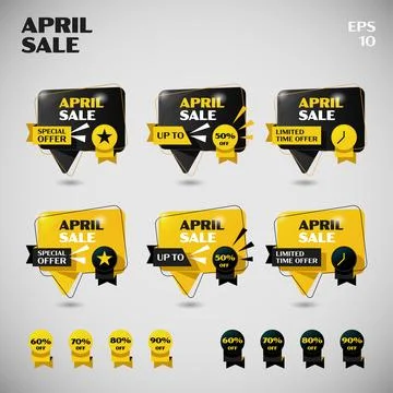 Basic Form of Chat April Sale Stock Illustration
