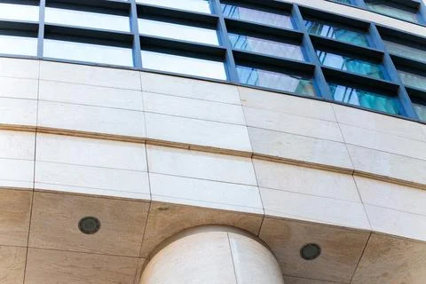 Basic foundation part of building concrete frame above entrance office busi.. Stock Photos