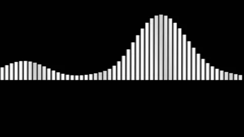 Basic Frequency Animation. Black And White Music Bar. Sound Waveform On Black 스톡 동영상 146904791