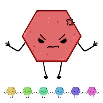 Basic geometric shape character cartoon vector graphic 库存插图