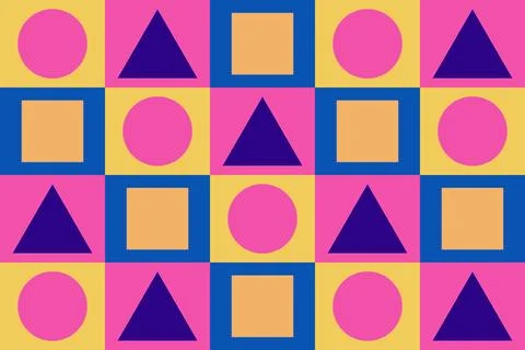 Basic geometric shape pattern for background Stock Illustration