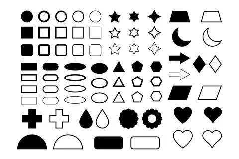 Basic geometric shapes. Stock Illustration