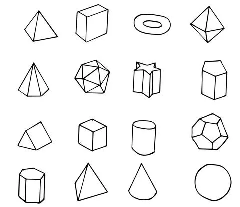 Basic Geometric Shapes Stock Illustration