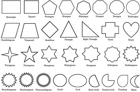 Basic geometric shapes Illustrazione stock